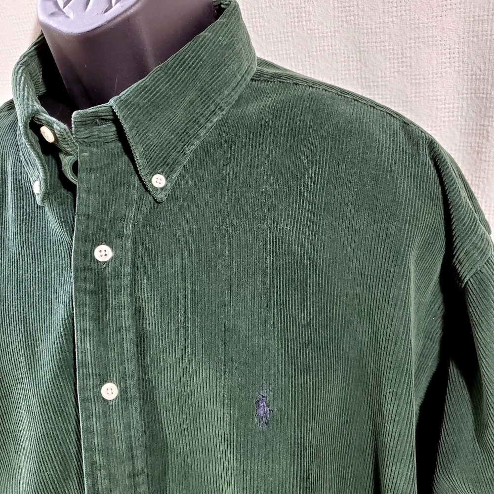 Ralph Lauren Blair Green Corduroy XXL Shirt